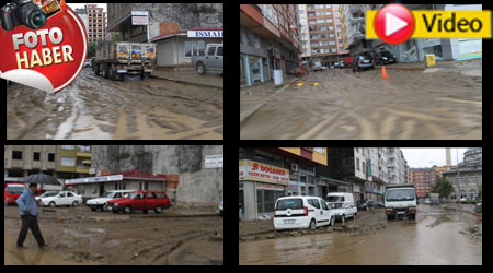 Aşırı Yağmur Rize`yi Çamura Buladı