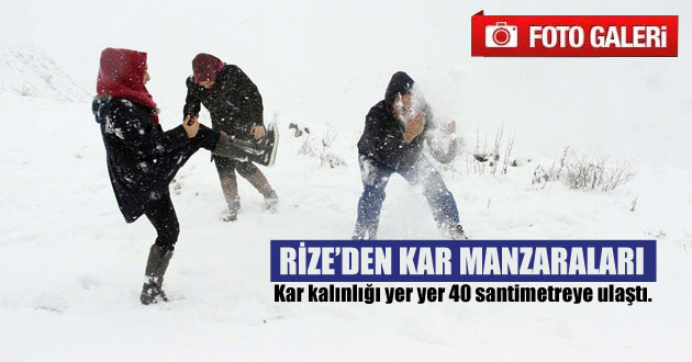 Rize`den Kar Fotoğrafları