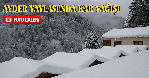 Ayder Yaylası`nda Kar Yağışı