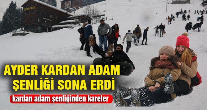 Ayder Kardan Adam Şenliği Sona Erdi