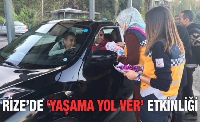 Rize'de Sürücülere Bilgilendirme Yapıldı