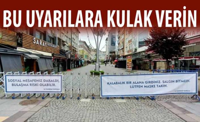 Rize'de Koronavirüs Tehlikesi İçin Uyarıcı Afişler Asıldı