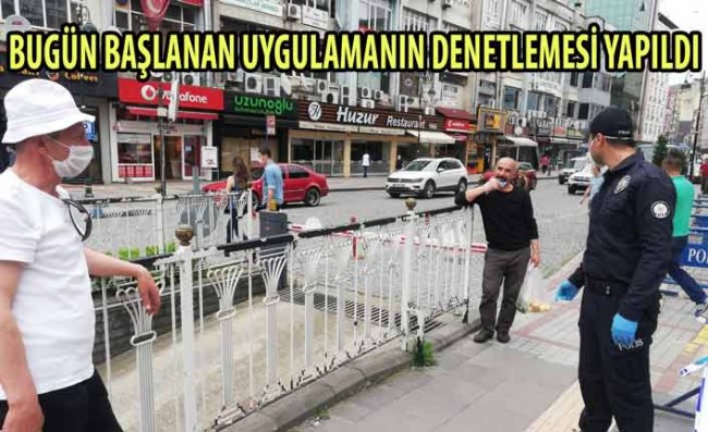 Rize'de Sosyal Mesafe ve Maske Denetimi Yapıldı