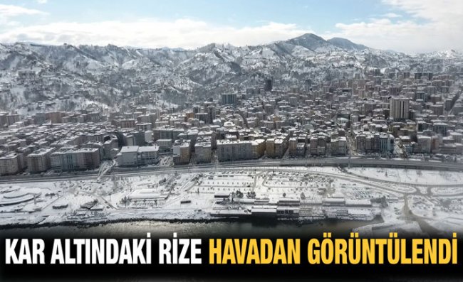 Rize'deki Eşsiz Kar Manzarası Drone ile Görüntülendi