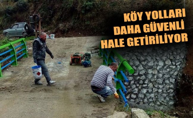 Rize'deki Köy Yollarında Güvenlik Çalışmaları