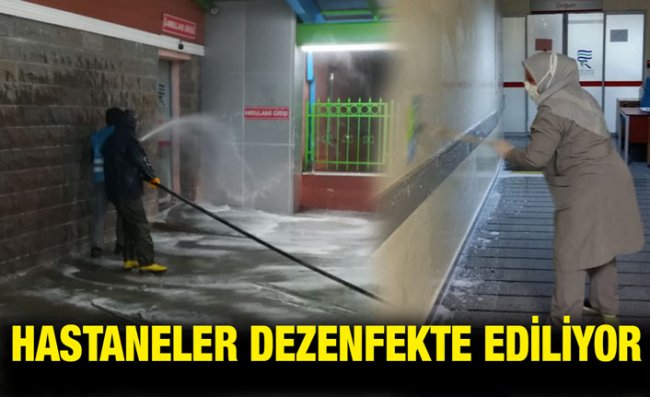 Rize'deki Hastanelerde Koronavirüs Temizliği