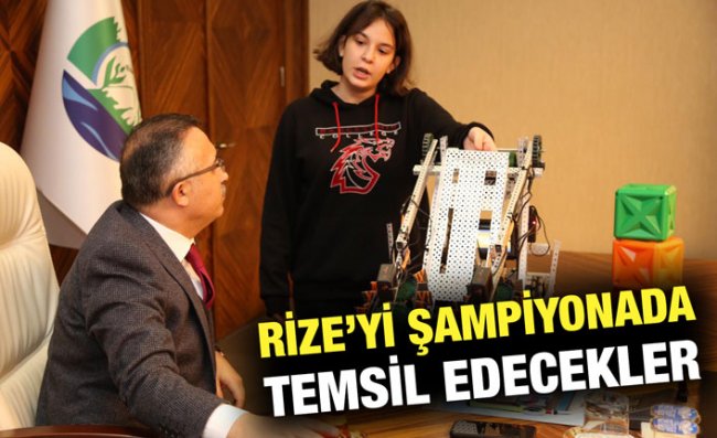 Bahçeşehir Koleji Robotik Ekibi, Vali Çeber'i Ziyaret Etti