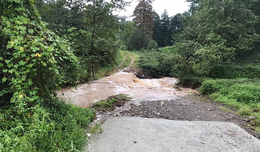 Rize'de sağanak sonrası hasar meydana geldi