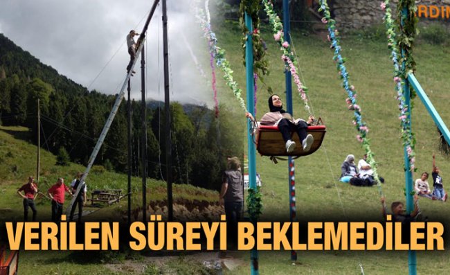 Süreyi Beklemeden Salıncaklarını Kaldırdı