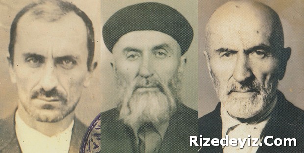 Hacı Süleyman Efendinin hayatının ayrı dönemlerine ait üç fotoğrafı. İlki 1920'li yılların ikinci yarısına ait, İkincisi 1950 yılında oğlu Salihin Ziraat müdürü olarak çalıştığı Trabzonda çekilmiş, üçüncüsü son yıllarına ait. (İsmail Kara Arşivi)