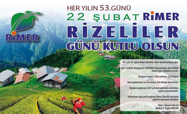 Her Yılın 53. Gününde 'Rizeliler Günü' Kutlanacak