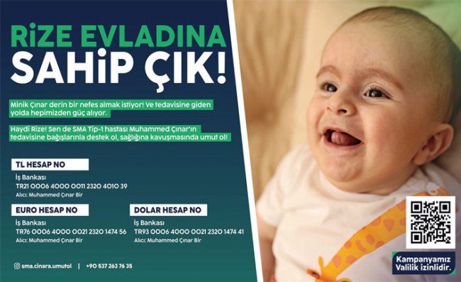 SMA Hastası Muhammed Çınar İçin Yardım Kampanyası