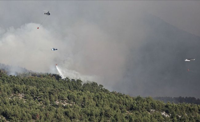 Türkiye'deki orman yangınlarına 6 ülkeden hava desteği geldi