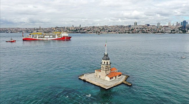 Yavuz sondaj gemisi Karadeniz'deki ilk görevi için yola çıktı