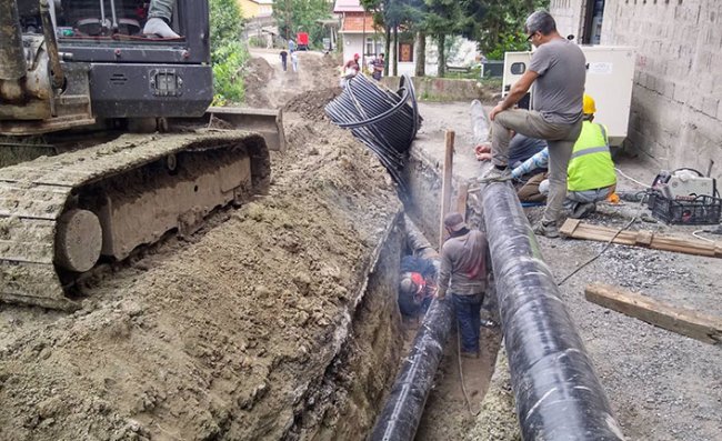 Rize'de içme suyu çalışmaları sürüyor