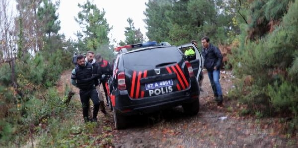 Polisten kaçan ehliyetsiz sürücü, ormanda yakalandı; yanında ailesi de vardı