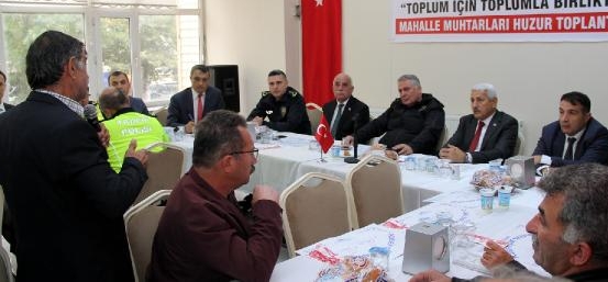 Tokat polisinden muhtarlara yönelik 'huzur' toplantısı