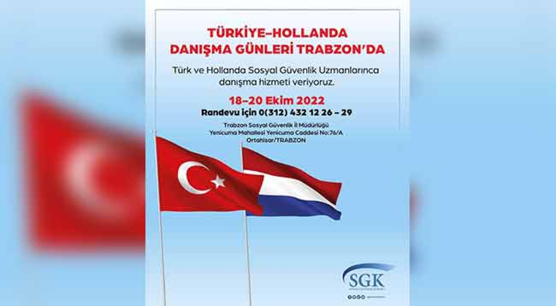 Trabzon'da Türkiye-Hollanda Danışma Günleri Yapılacak