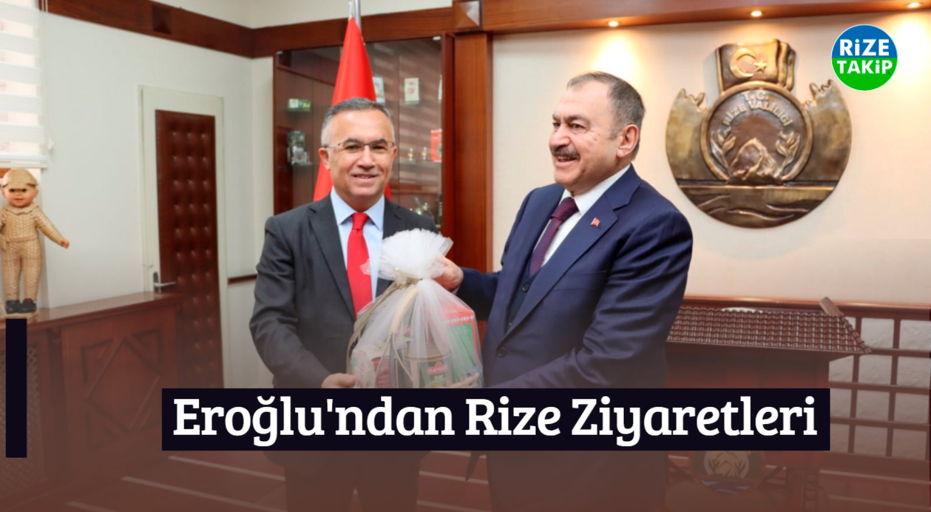 Eroğlu, çeşitli ziyaretlerde bulunmak üzere Rize'ye geldi.