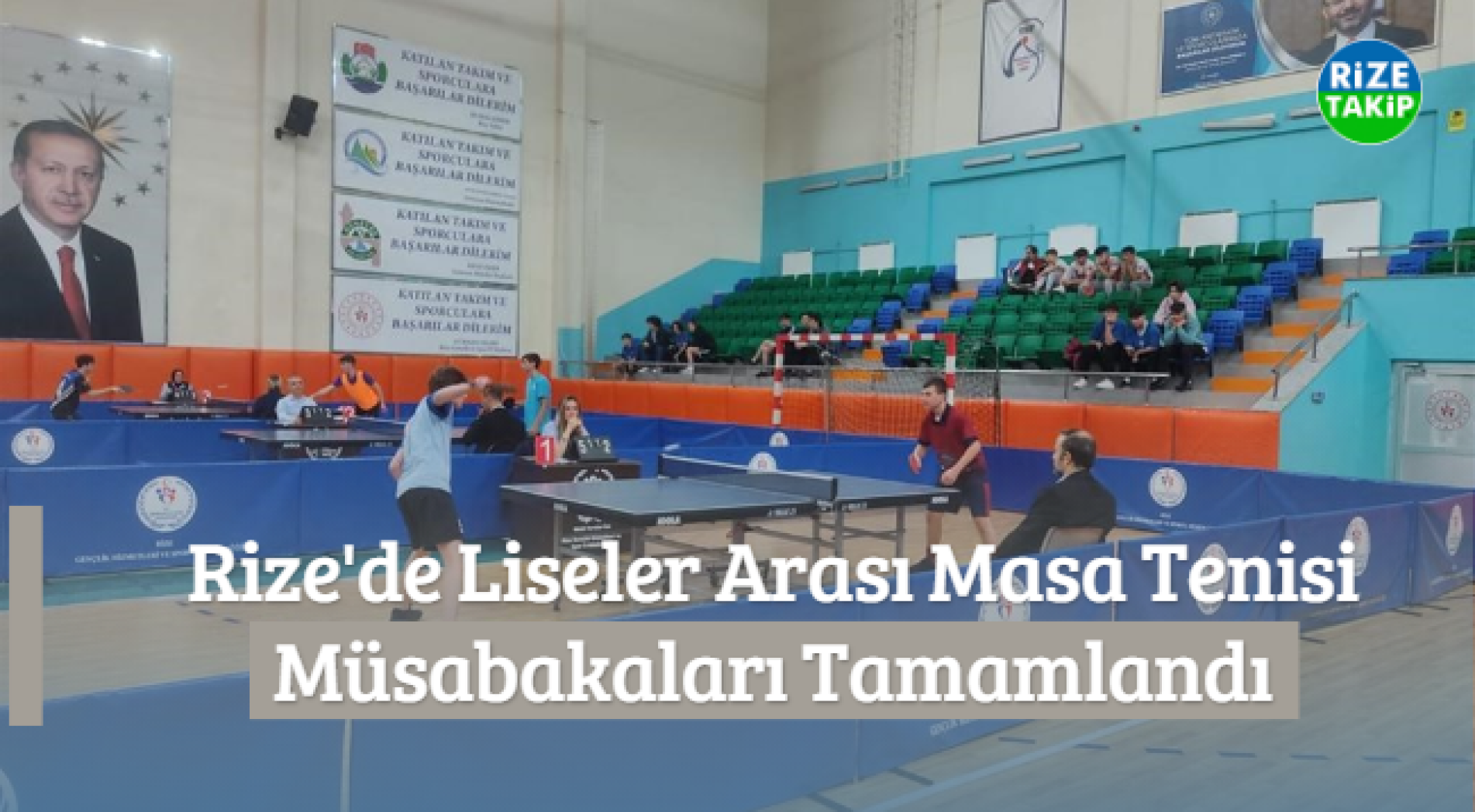 Rize'de Liseler Arası Masa Tenisi Müsabakaları Tamamlandı