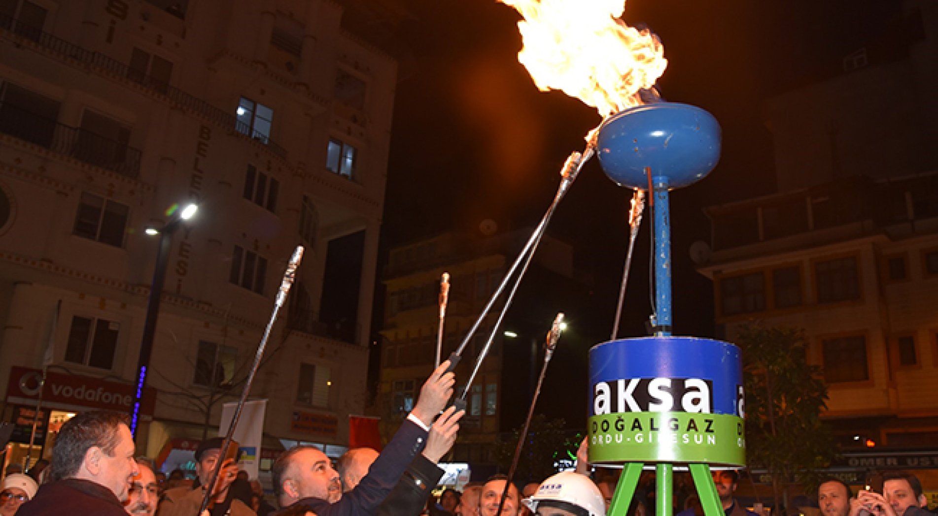 Görele’de doğalgazın ilk ateş yakma töreni düzenlendi