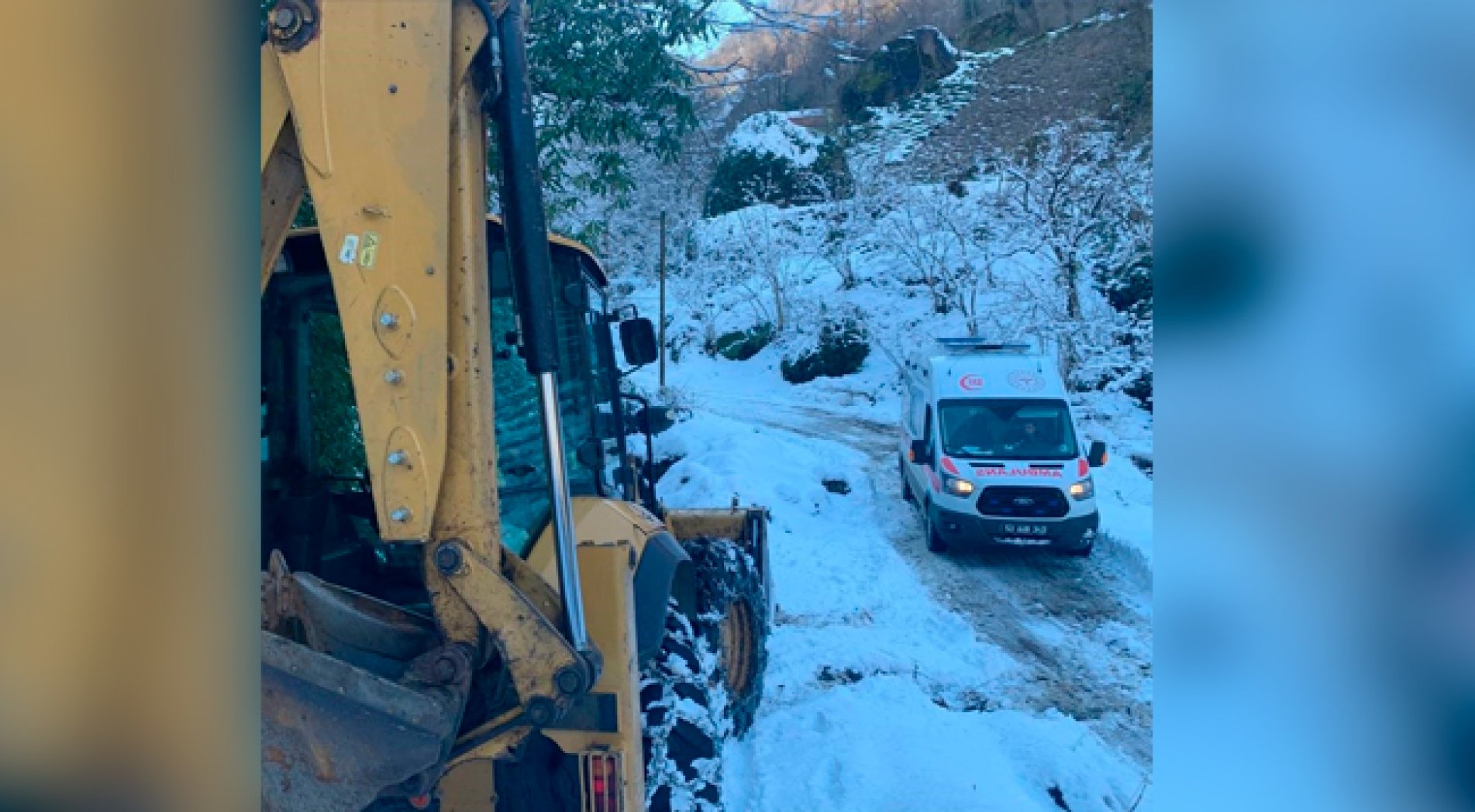 Rize İl Özel İdaresi Ekipleri, Ambulans İçin Seferber Oldu