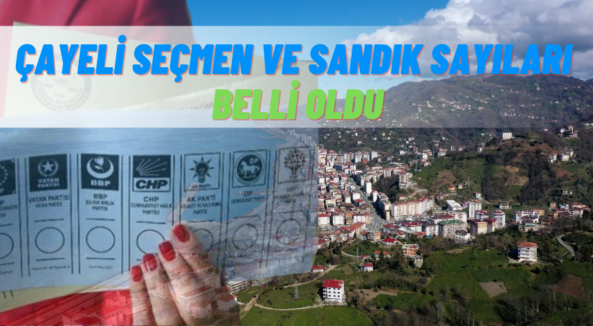 Çayeli seçmen ve sandık sayıları belli oldu