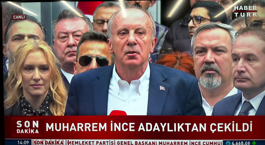 Muharrem İnce adaylıktan çekildi