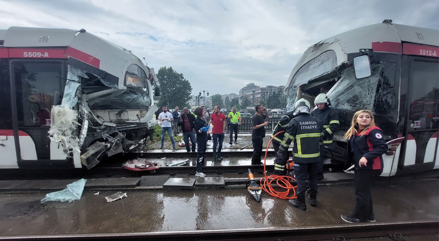 Samsun'da tramvay kazası