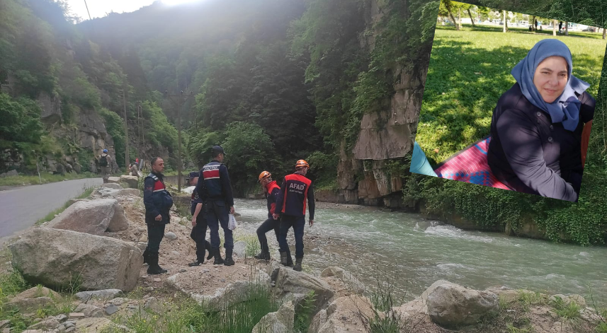 Rize'de kaybolan kadını arama çalışmaları sürüyor