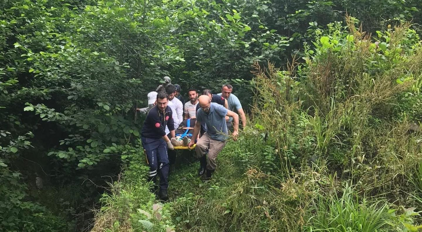 Rize'de ilkel teleferikten düşen bir kişi yaralandı