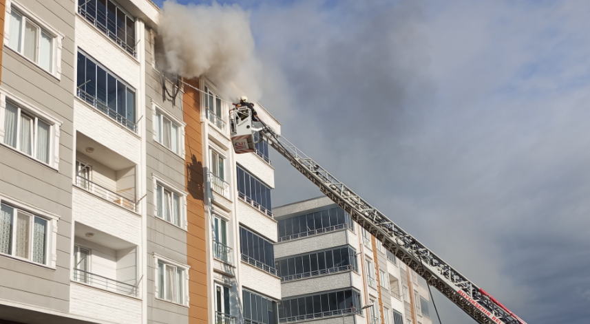 Samsun'da evde çıkan yangın hasara neden oldu