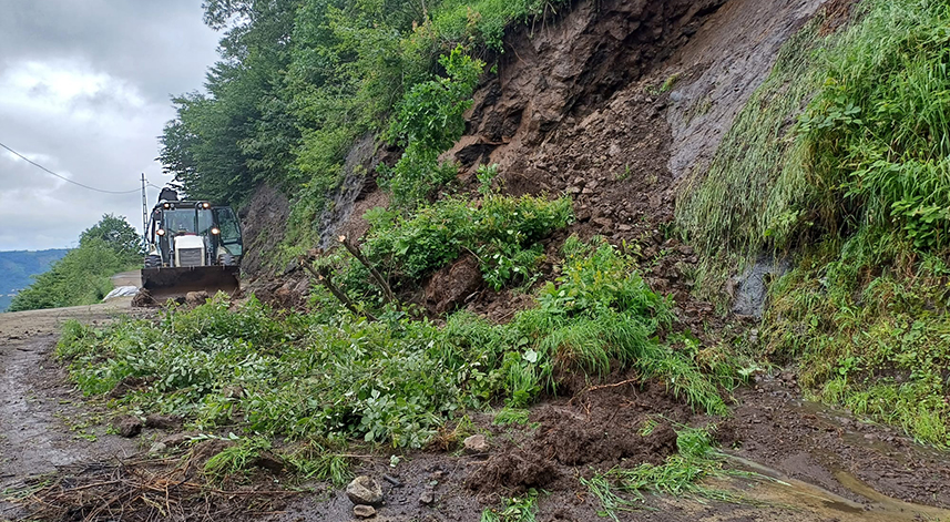 Trabzon'da sağanak hayatı olumsuz etkiledi