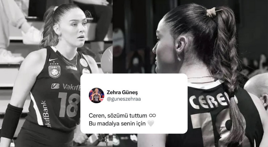 Zehra Güneş, depremde hayatını kaybeden Rizeli voleybolcuyu unutmadı