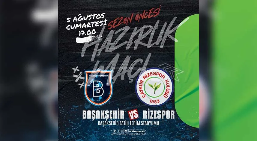 Çaykur Rizespor Başakşehir maçı kadrosu belli oldu