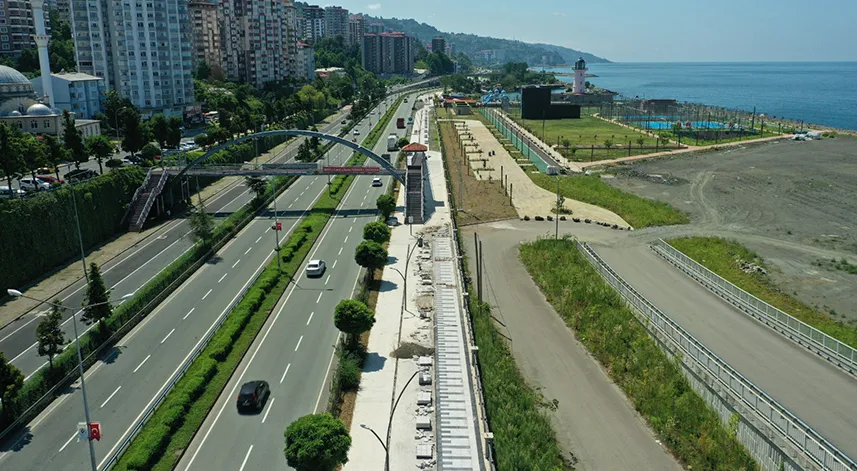 Rize'de 8 kilometrelik bisiklet yolu için çalışmalar sürüyor