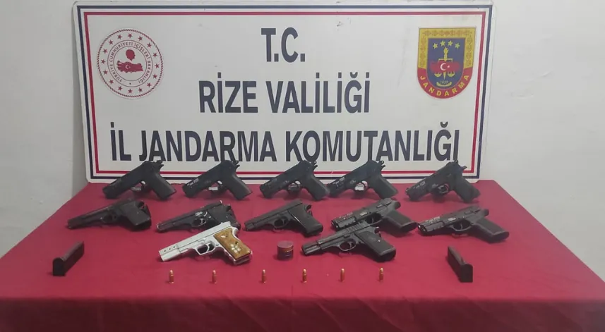 Rize'de yasa dışı silah operasyonu düzenlendi