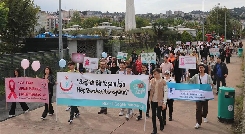 Rize'de Sağlıklı Yaşam Yürüyüşü düzenlendi