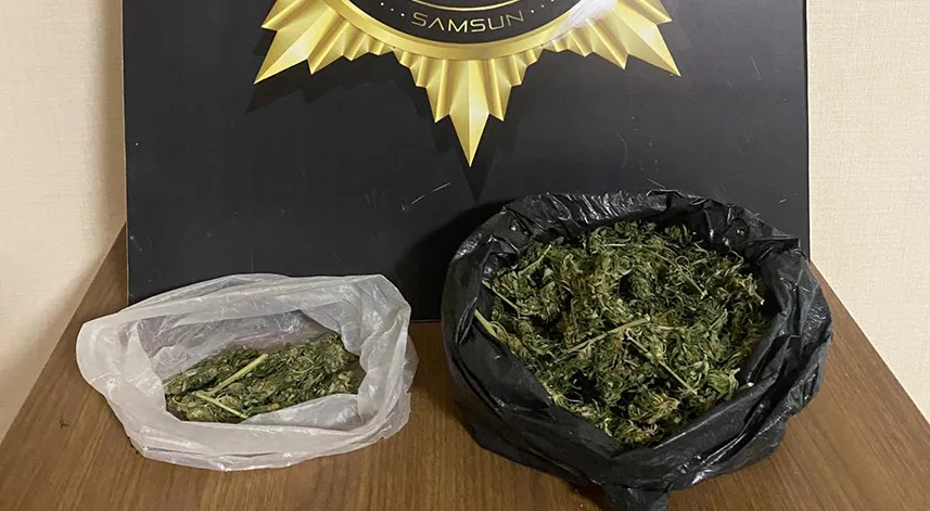 Samsun'da 1 kilo 275 gram esrar ele geçirildi