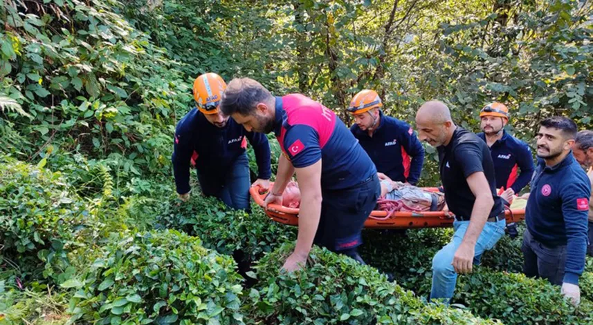 Rize'de teleferikten düşen kişi yaralandı