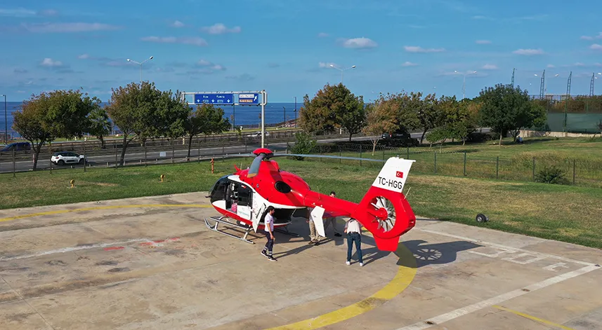 Karadeniz'de ambulans helikopterle 9 ayda 198 hasta taşındı