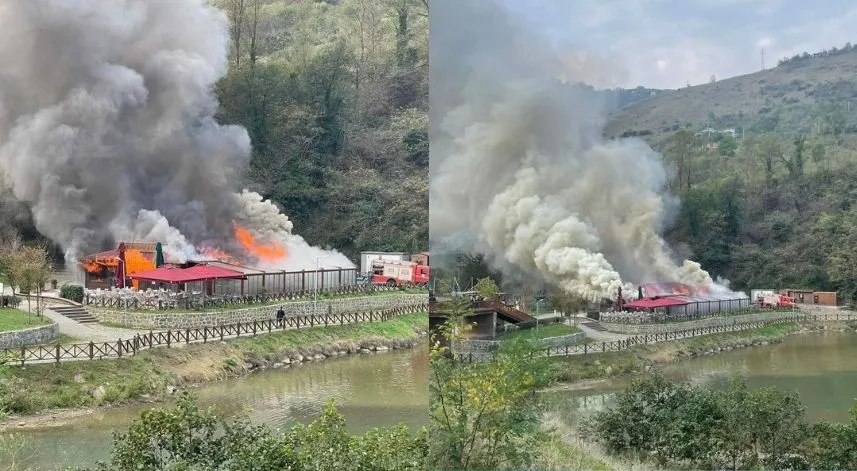 Turizm merkezi Sera Gölü’nde sosyal tesis yangını