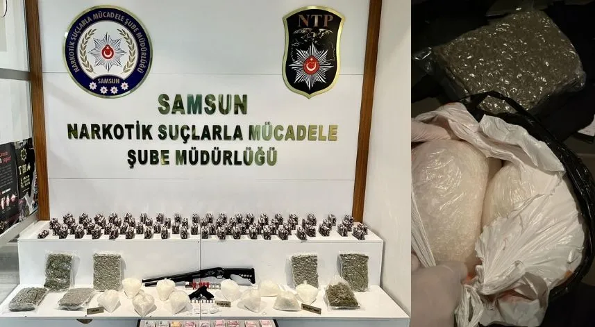 Samsun'da 10 kilogram metamfetamin ele geçirildi, 6 kişi yakalandı