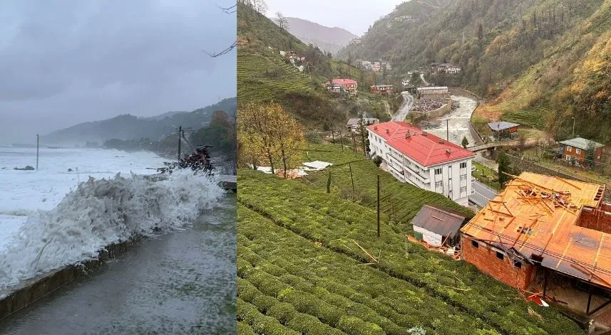 Rize Valiliği: Fırtına nedeniyle 16 ihbar alındı 