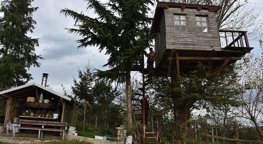 Ordulu ailenin 17 metrekarelik ağaç evi hafta sonları buluşma noktası oldu