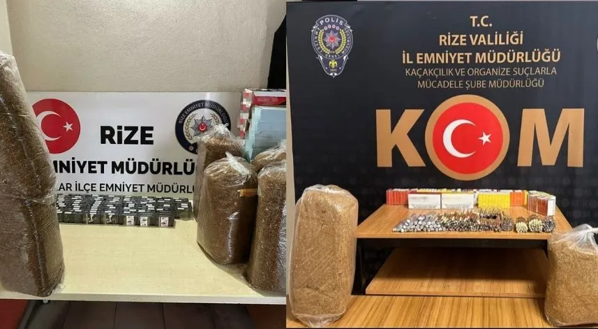 Rize’deki kaçakçılık operasyonlarında 8 kişi hakkında işlem yapıldı 