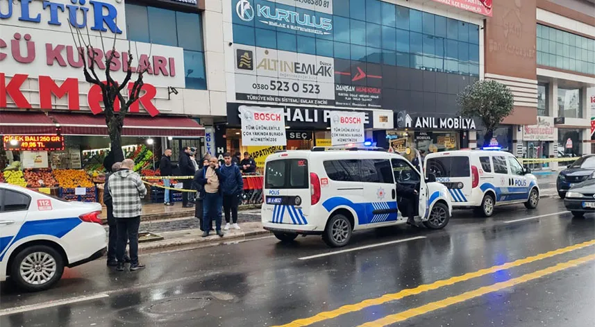 Düzce'de karı koca arasında çıkan tartışma sonrası iş yerine silahla ateş edildi