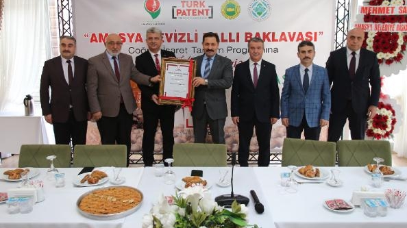 Amasya cevizli ballı baklavası tatlısına coğrafi işaret tescili