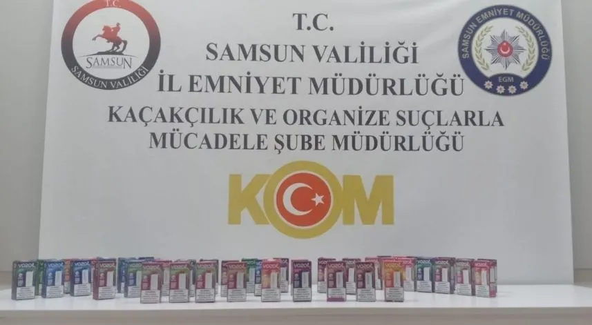 Samsun'da gümrük kaçağı elektronik sigaralar ele geçirildi