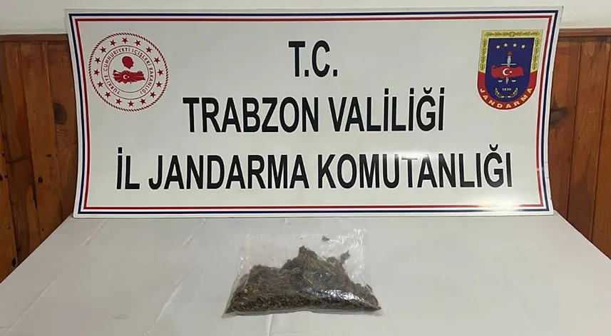 Trabzon'da jandarma ekiplerince uyuşturucu operasyonu düzenlendi